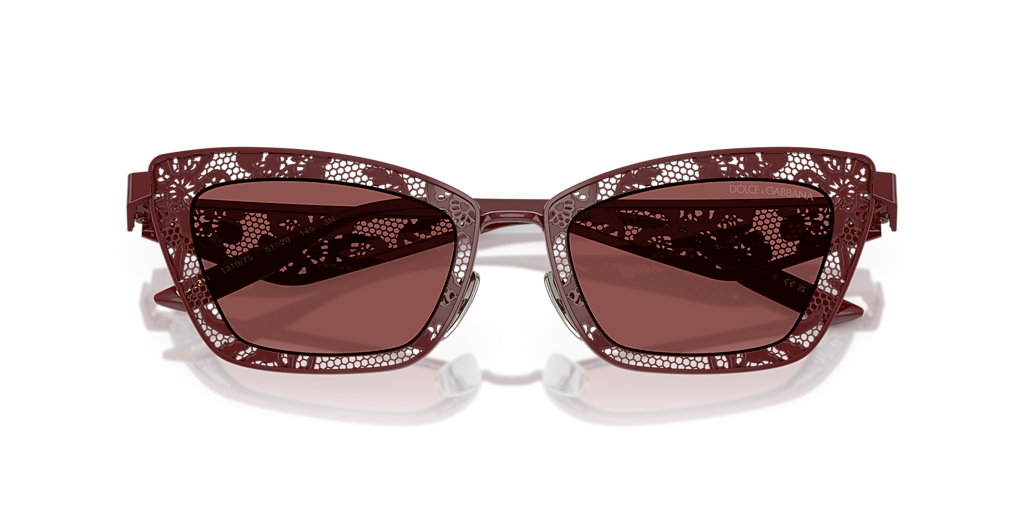 極美品✨DOLCE&GABBANA サングラス DGラインストーン ピンク系 Dolce&Gabbana DG2311 XXL (51 - 20) with Violet lenses and Red
