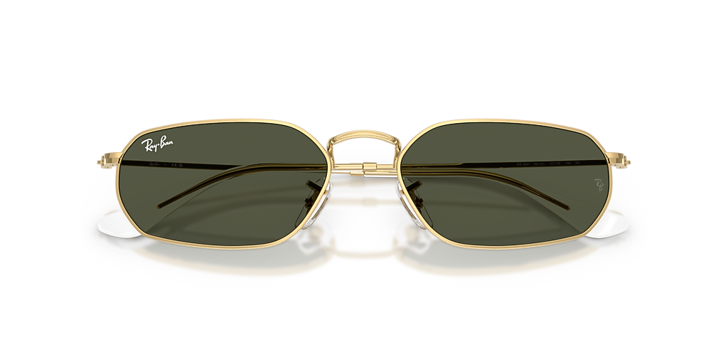 Ray-Ban RB3947 M (54 - 18) with Green lenses and Gold frame