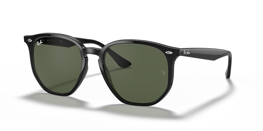 Ray-Ban RB4306F L (54 - 19) with Green lenses and Black frame