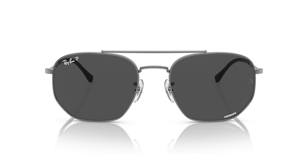 RAY-BAN RB3707 Gunmetal - Unisex Sunglasses, Grey Lens