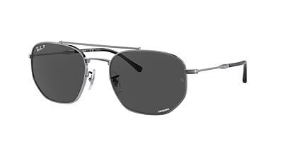 Ray-Ban RB3707 57 Grey & Gunmetal Polarized Sunglasses | Sunglass 