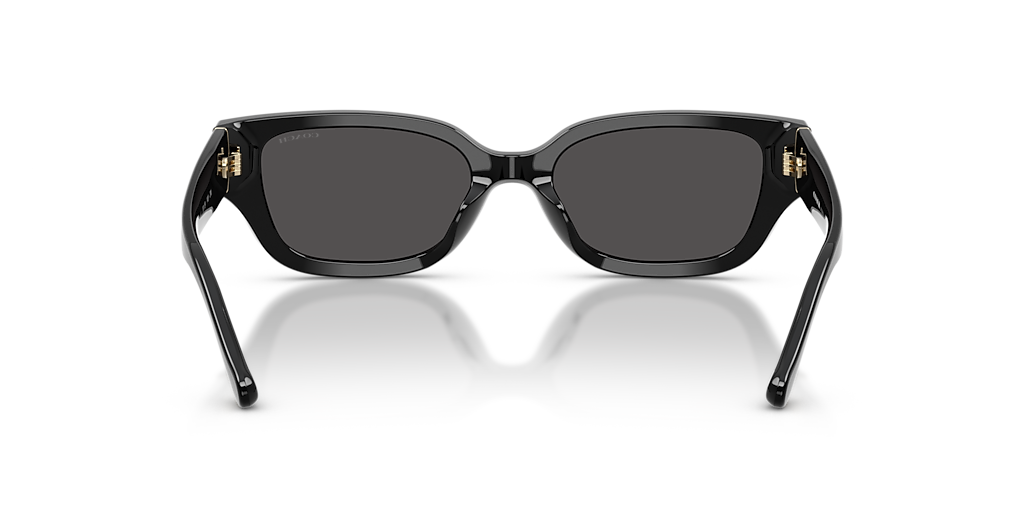 COACH HC8439U CBZ52 Black - Women Luxury Sunglasses, Grey Solid Lens