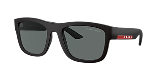 小物 PRADA l Half-Lim Sunglasse Prada Linea Rossa Grey Mirror Square Men's Sunglasses PS