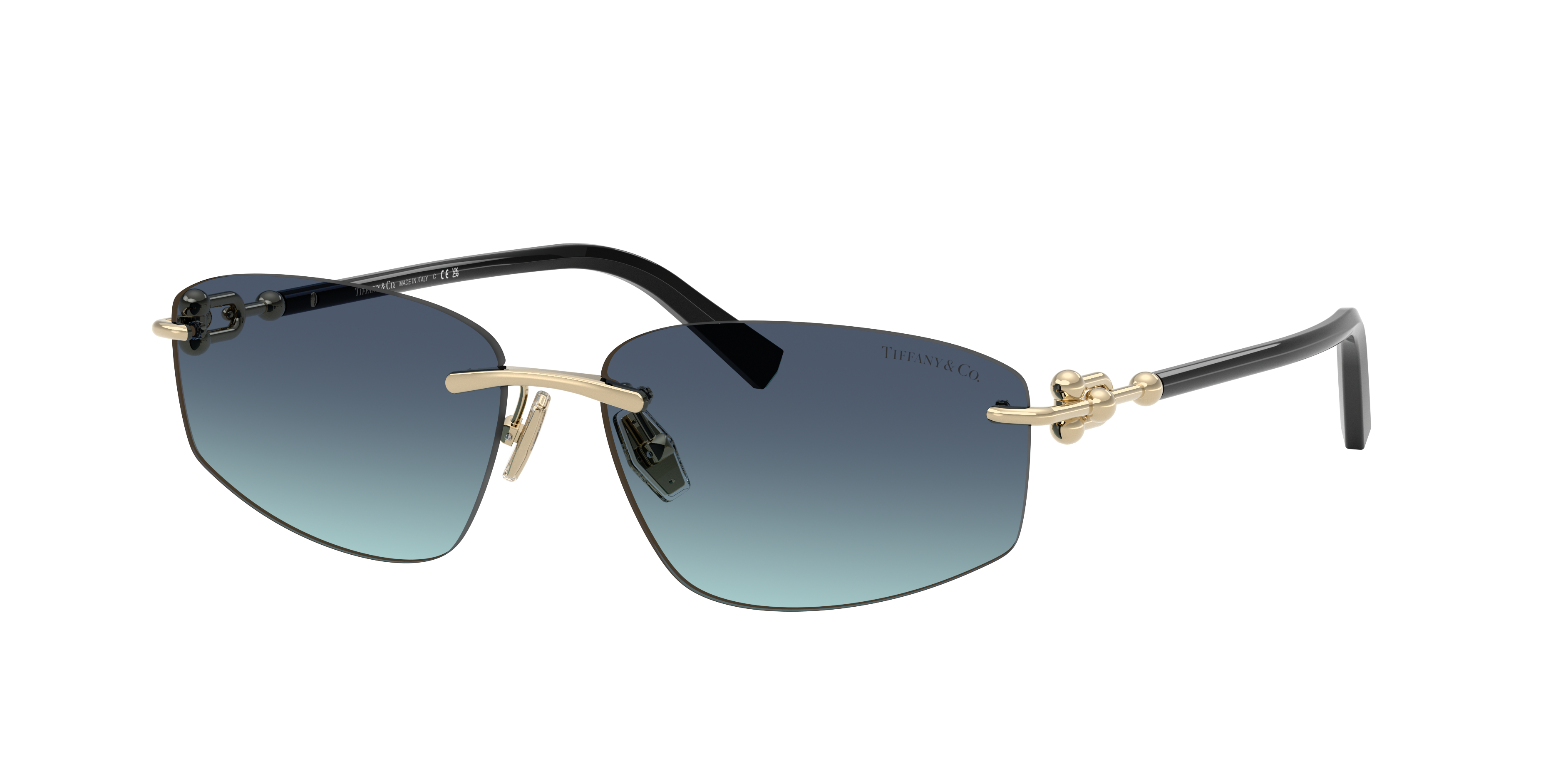 Tiffany & Co. TF3114 L (59 - 15) with Blue lenses and Gold frame