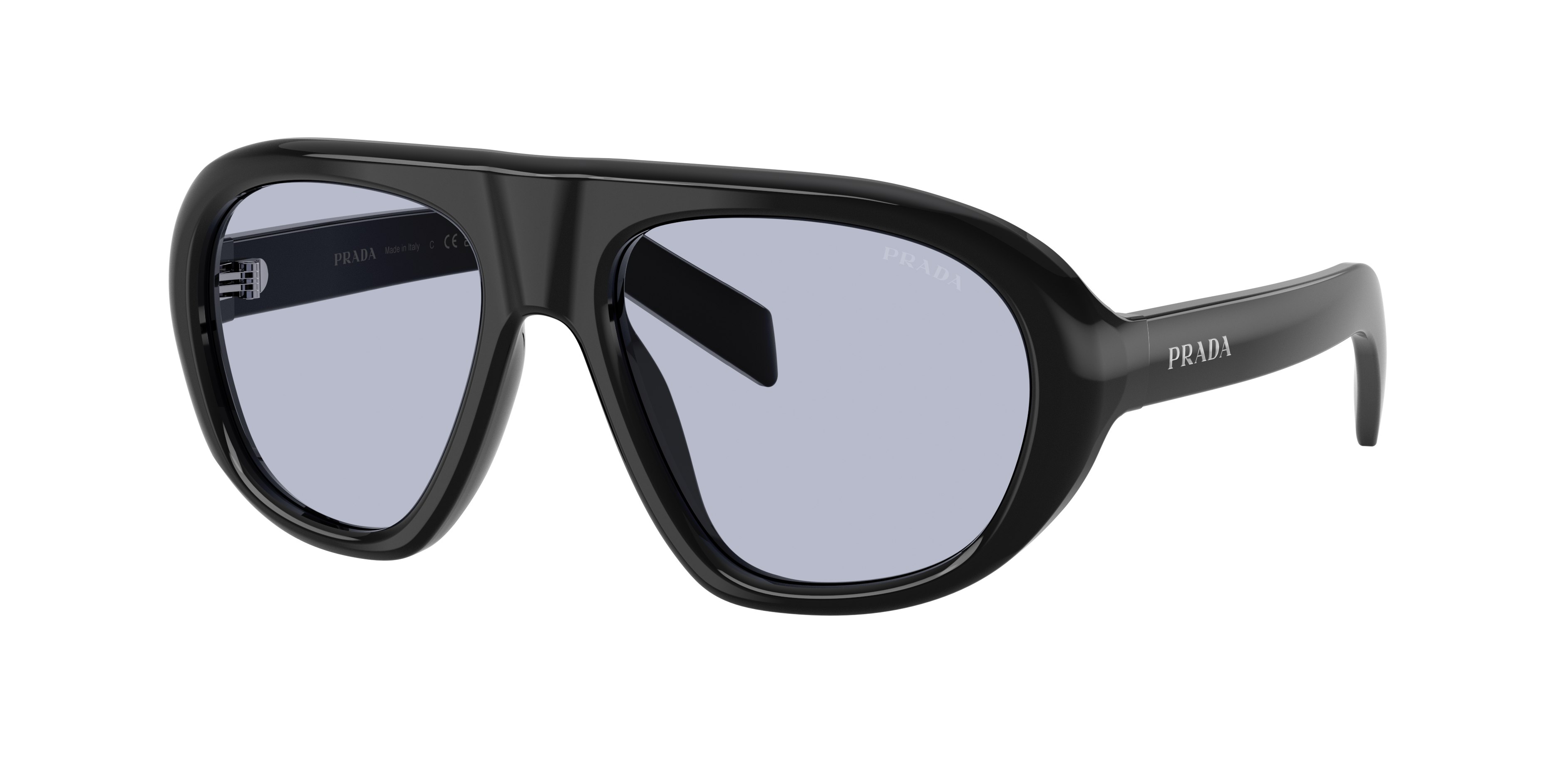 Prada Woman Sunglass PR C05S -  Frame color: Black, Lens color: Blue