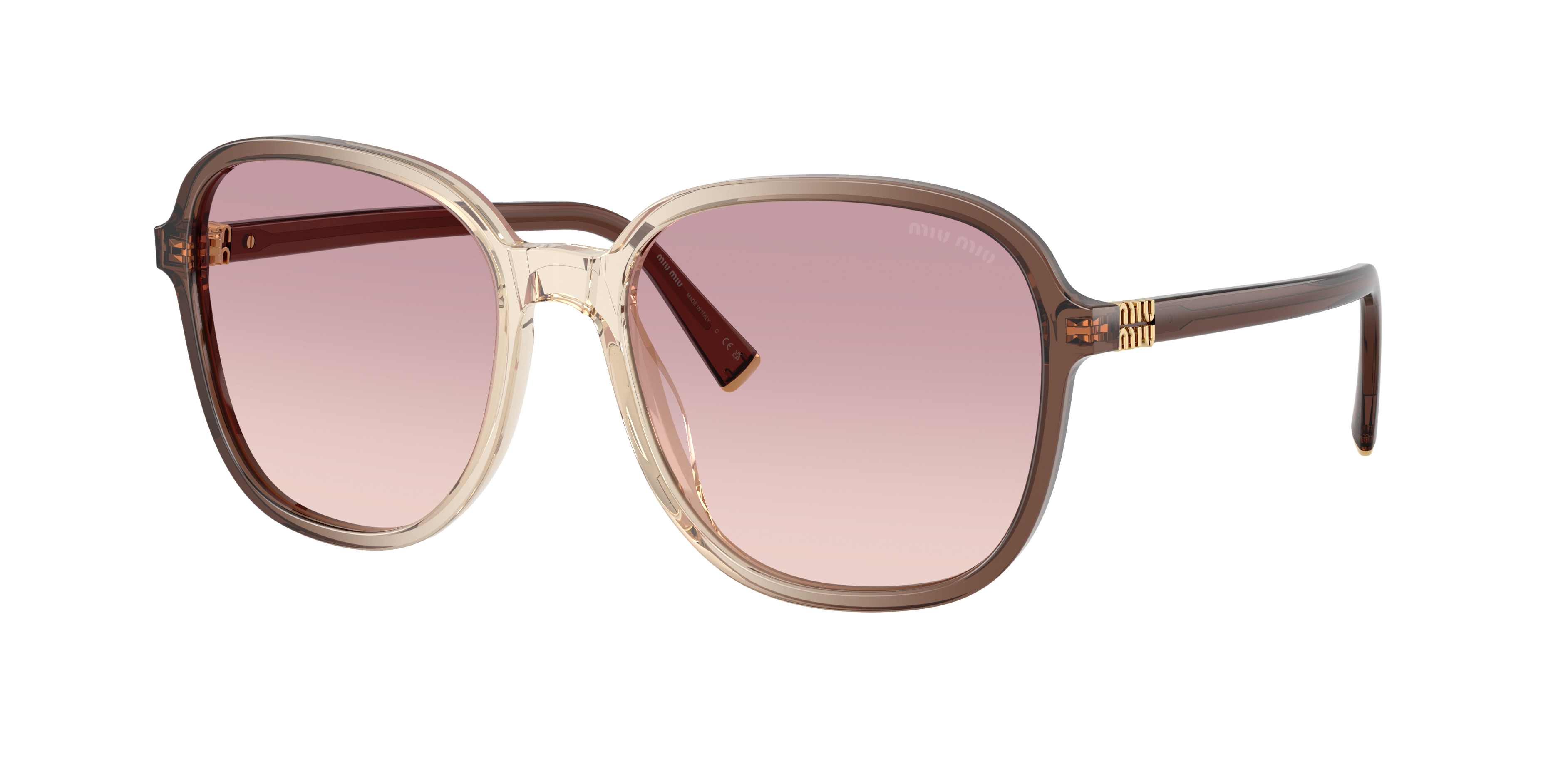 Miu Miu Woman Sunglass MU B01S -  Frame color: Brown Gradient, Lens color: Brown Gradient Violet