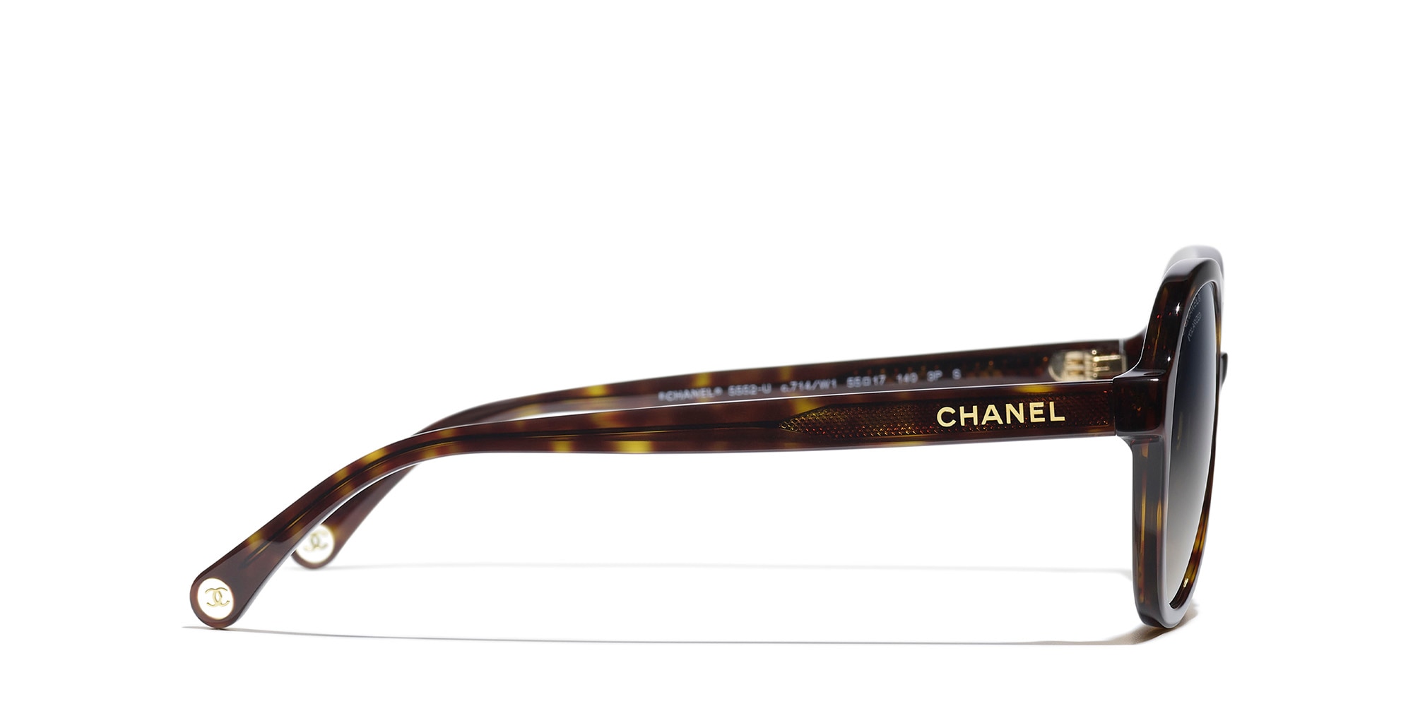 CHANEL シャネル ロゴ パイロット サングラス CH5552U Chanel Pilot Sunglasses CH5552U L (57 - 17) with Brown