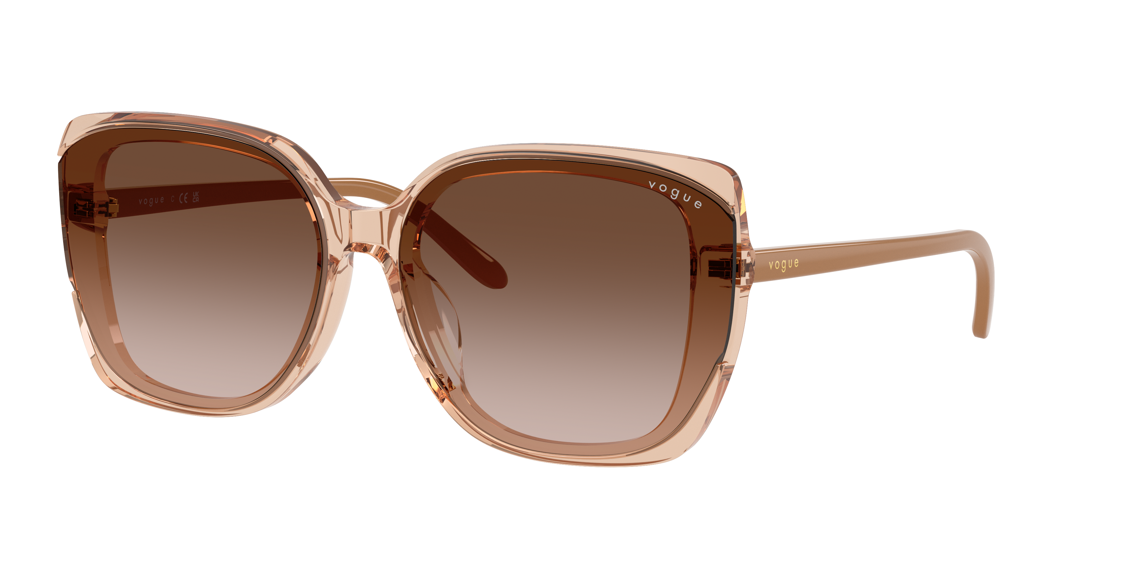 Vogue Eyewear Woman Sunglass VO5684SD -  Frame color: Transparent Light Brown, Lens color: Gradient Dark Brown