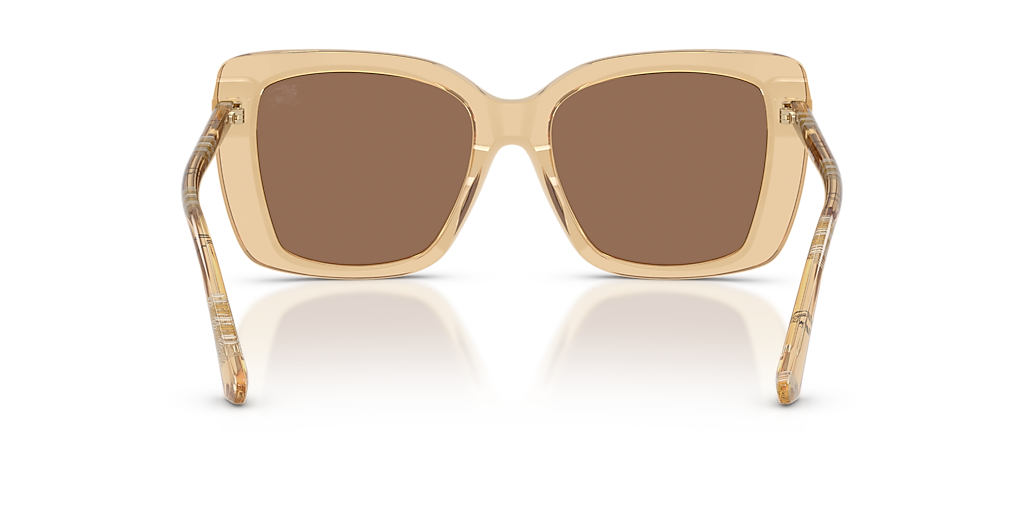 BURBERRY BE4456 Beige - Women Luxury Sunglasses, Dark Brown Lens