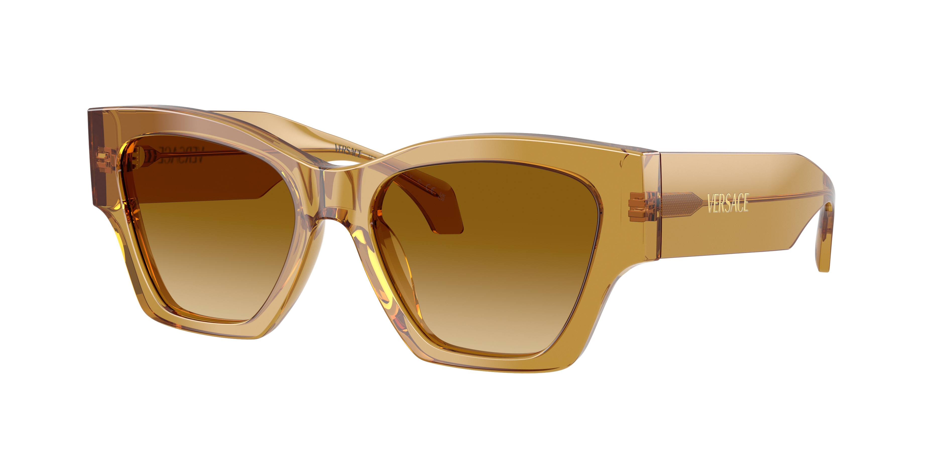 Versace Woman Sunglass VE4492U -  Frame color: Transparent Honey, Lens color: Yellow Gradient Light Brown