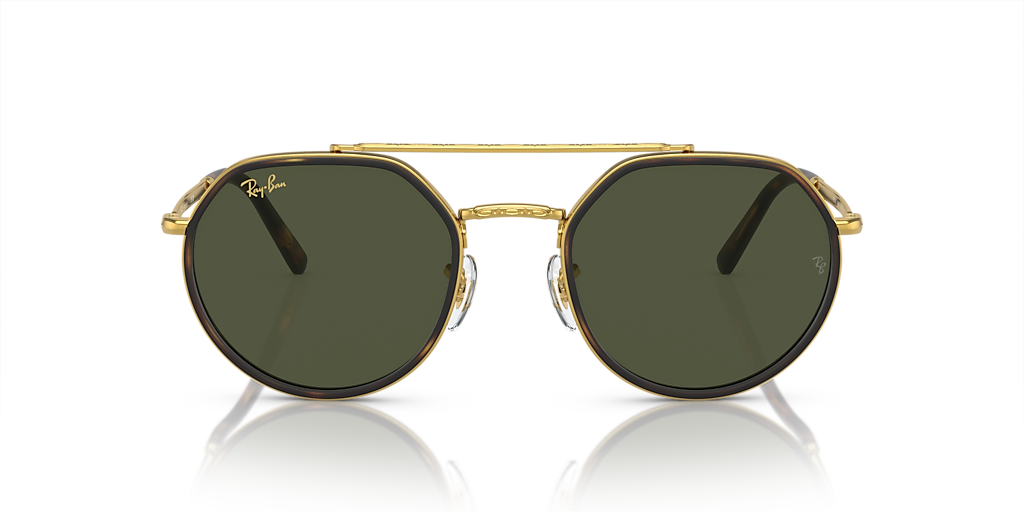 RAY-BAN RB3765 Legend Gold - Unisex Sunglasses, Green Lens