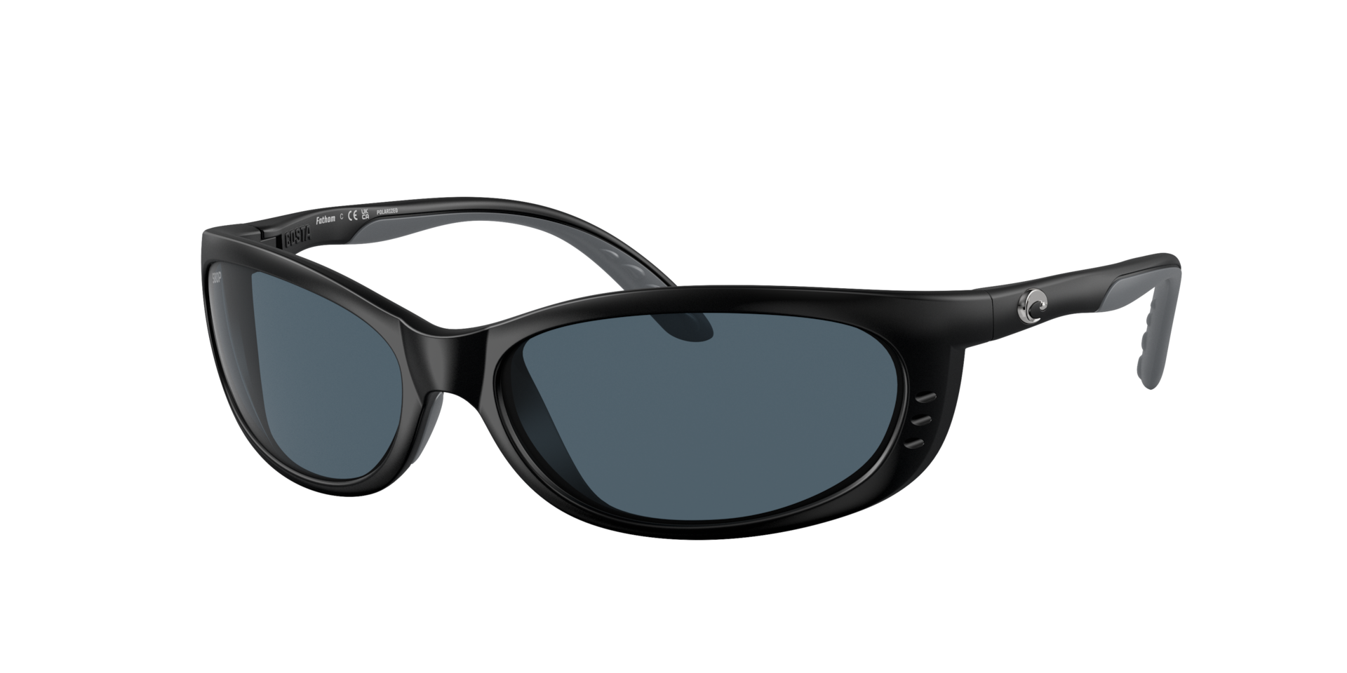 Costa Del Mar Fathom Sunglasses with Black and Brown Frame Costa Fathom L (61-16) with Green Mirror lenses and Tortoise  main image 2