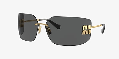 Miu Miu MU 54YS 80 Dunkelgrau & Gold Sunglasses | Sunglass Hut  