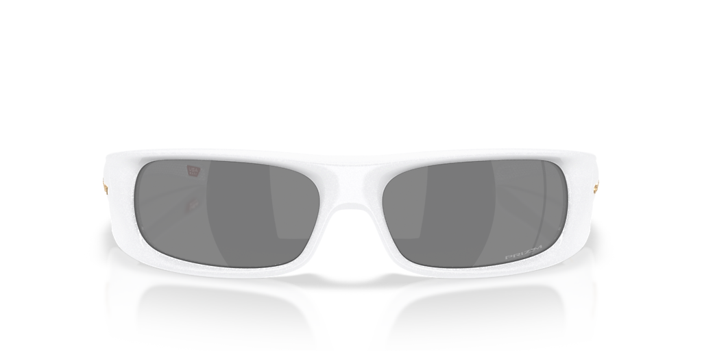 Oakley スポーツサングラス ホワイト 2種類レンズ付き（スモーク＆ミラー） Oakley スポーツサングラス ホワイト 2種類レンズ付き（スモーク