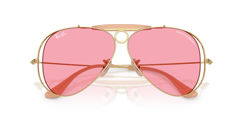 Ray-Ban Gold and Pink Sunglasses RB9594S KIDS Sunglasses in Arista Gold and Pink Gradient  main image 3