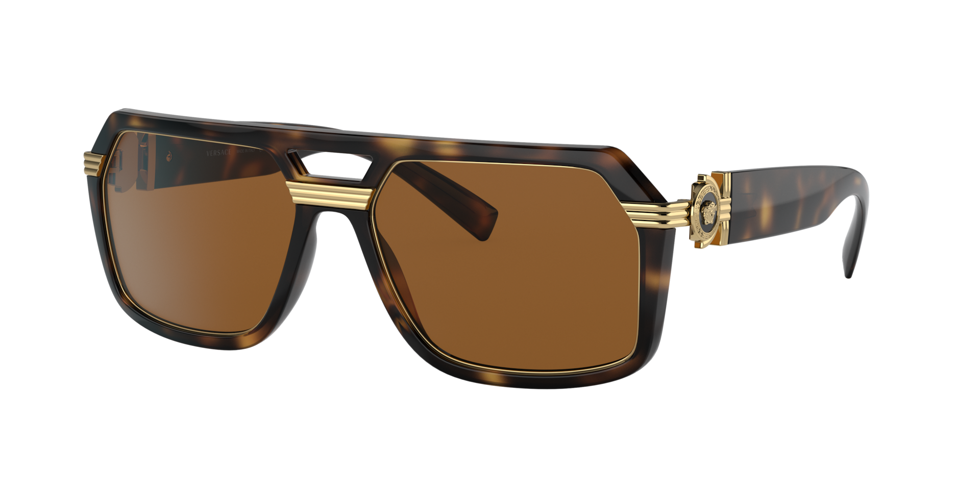 Versace Man Sunglass VE4399 -  Frame color: Havana, Lens color: Dark Brown