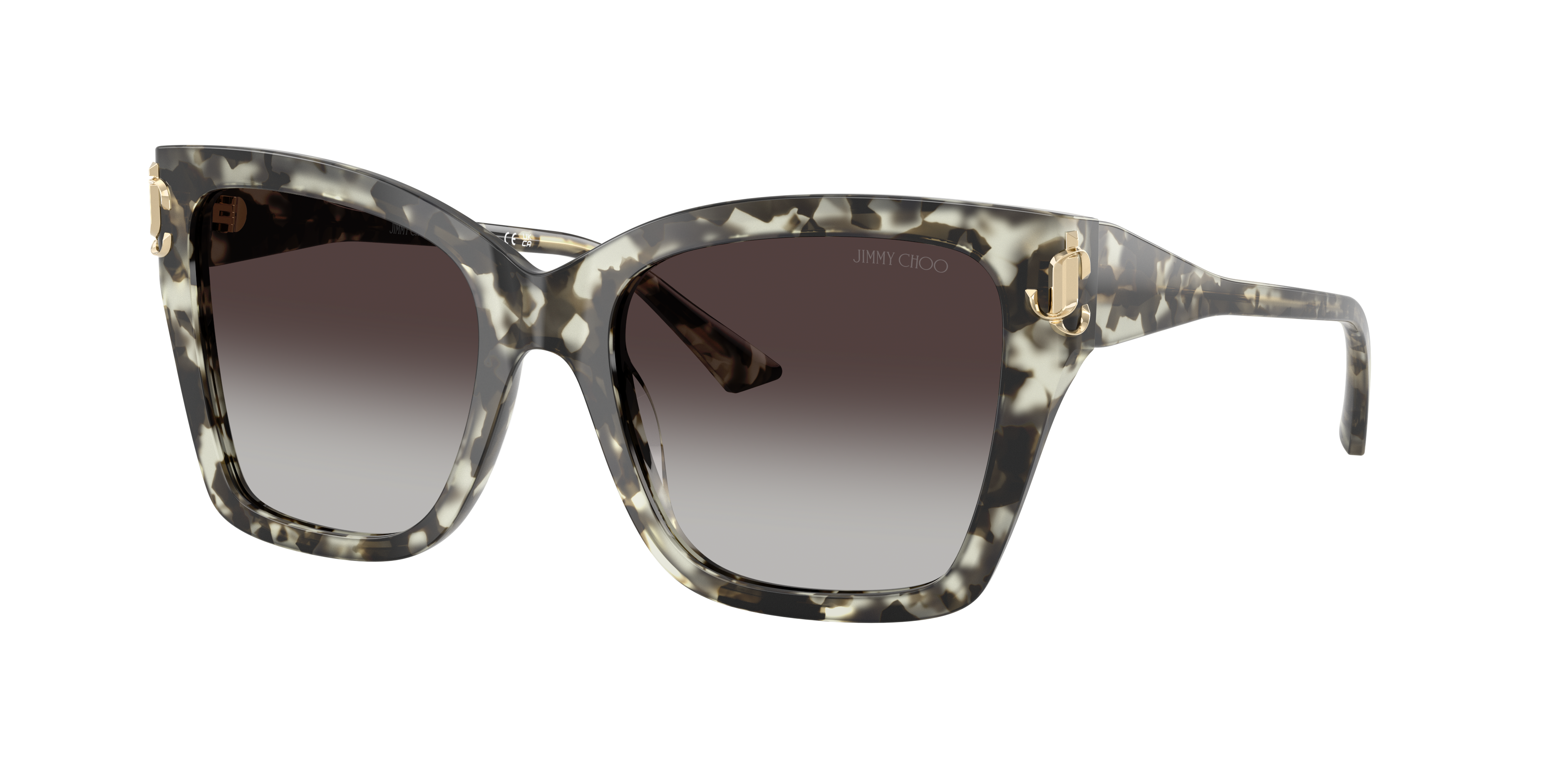 Jimmy Choo Mujer Gris Degradado Sunglass Jc5012 - Color Del Marco: Habana Lechoso, Color De La Lente: