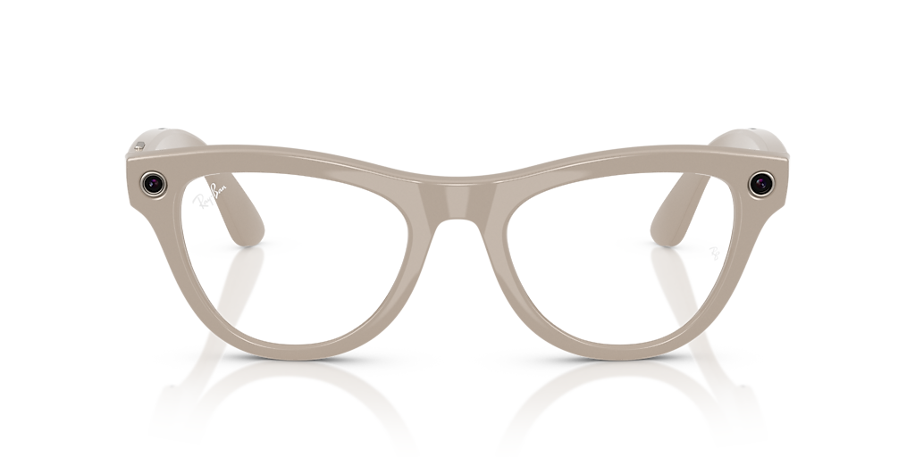 RW4010 Ray-Ban Meta Skyler Chalky Gray - Unisex Sunglasses, Clear/Sapphire Lens
