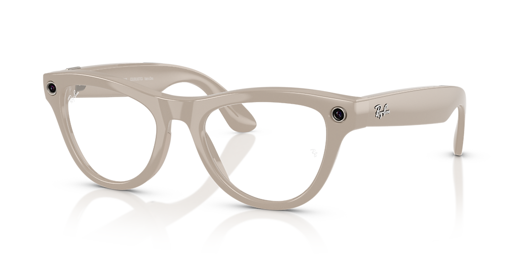 RW4010 Ray-Ban Meta Skyler Chalky Gray - Unisex Sunglasses, Clear/Sapphire Lens