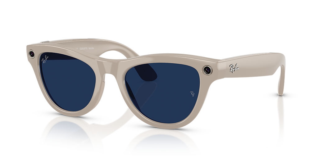 RW4010 Ray-Ban Meta Skyler Chalky Gray - Unisex Sunglasses, Clear/Sapphire Lens