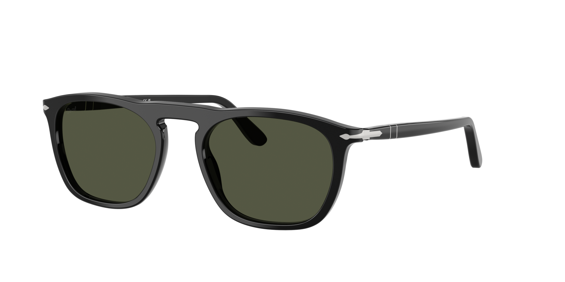 Persol Unisex Sunglass PO3391S - Gae -  Frame color: Black, Lens color: Green