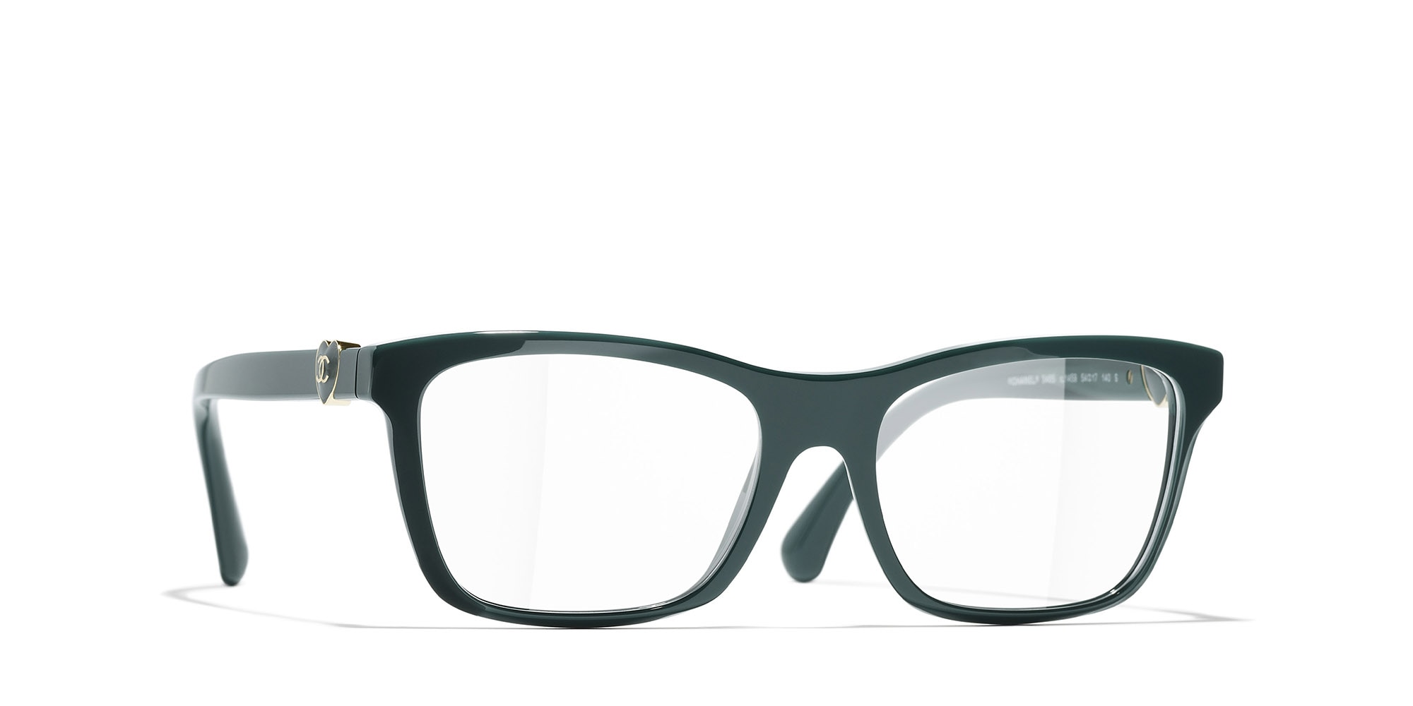 Chanel Woman Sunglass Rectangle Eyeglasses CH3465 -  Frame color: Green, Lens color: Demo Lens