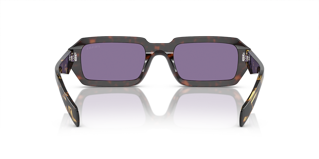 PRADA PR A12S Havana - Women Luxury Sunglasses, Violet Mirror Silver Internal Lens