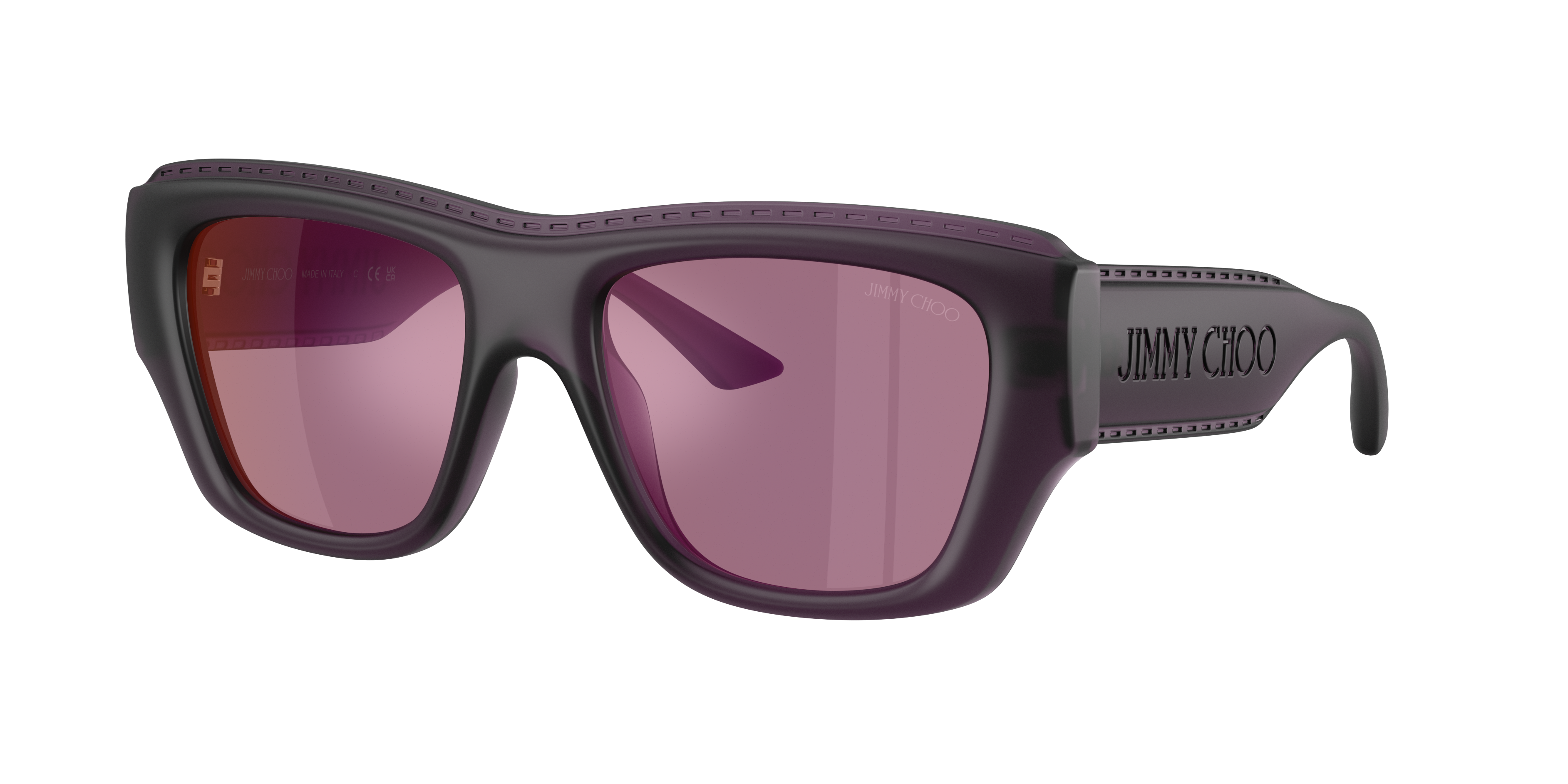 Jimmy Choo Woman Sunglass JC6003U -  Frame color: Transparent Prune, Lens color: Violet Mirror Pink