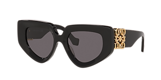 サングラス LOEWE SUNGLASSES (LW40088U47 21E) Loewe LW40088U XXS (47 - 20) with Grey lenses and Black
