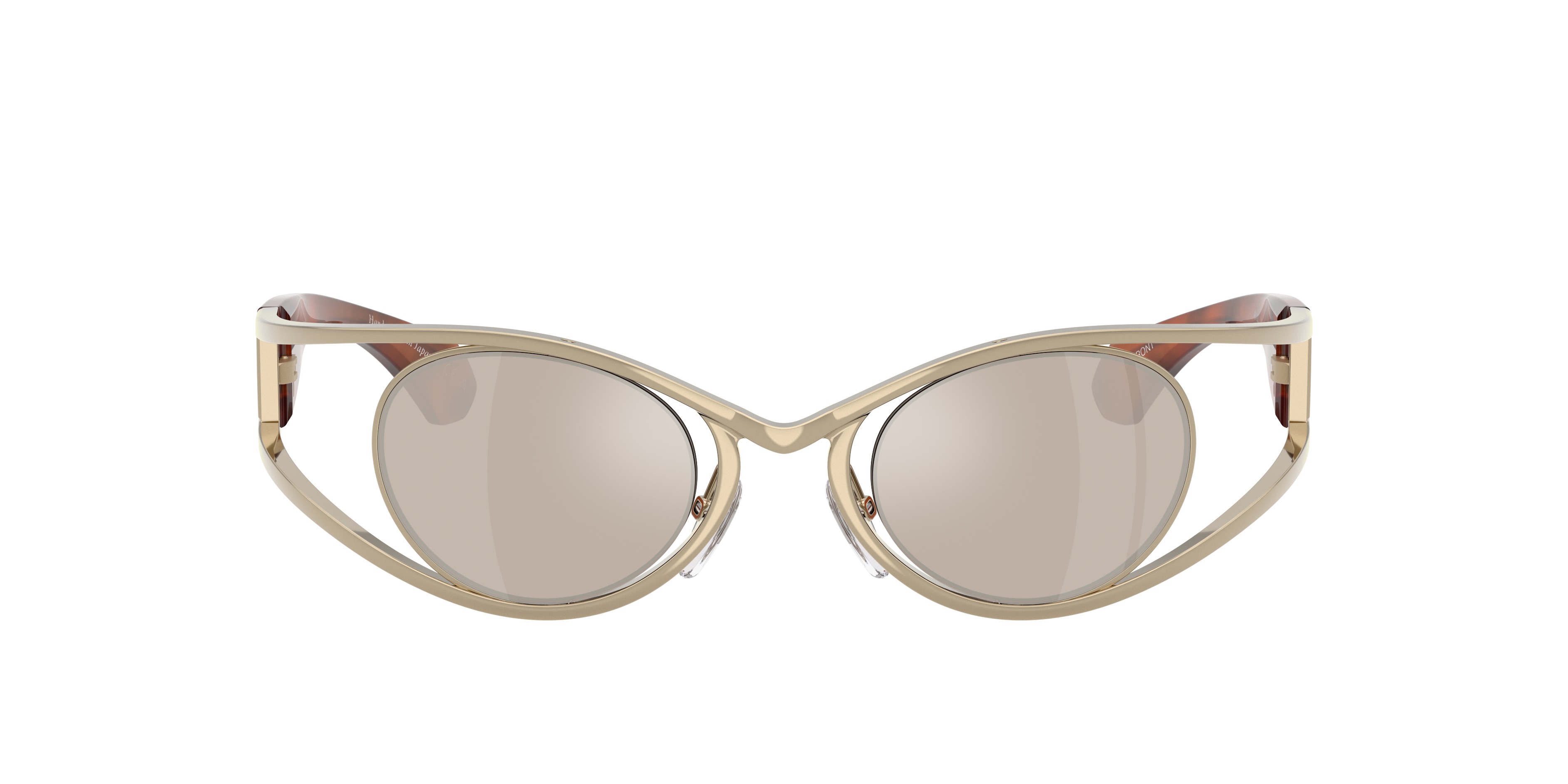 Alain Mikli Unisex Sunglass A04501t In Real White Gold Mirror