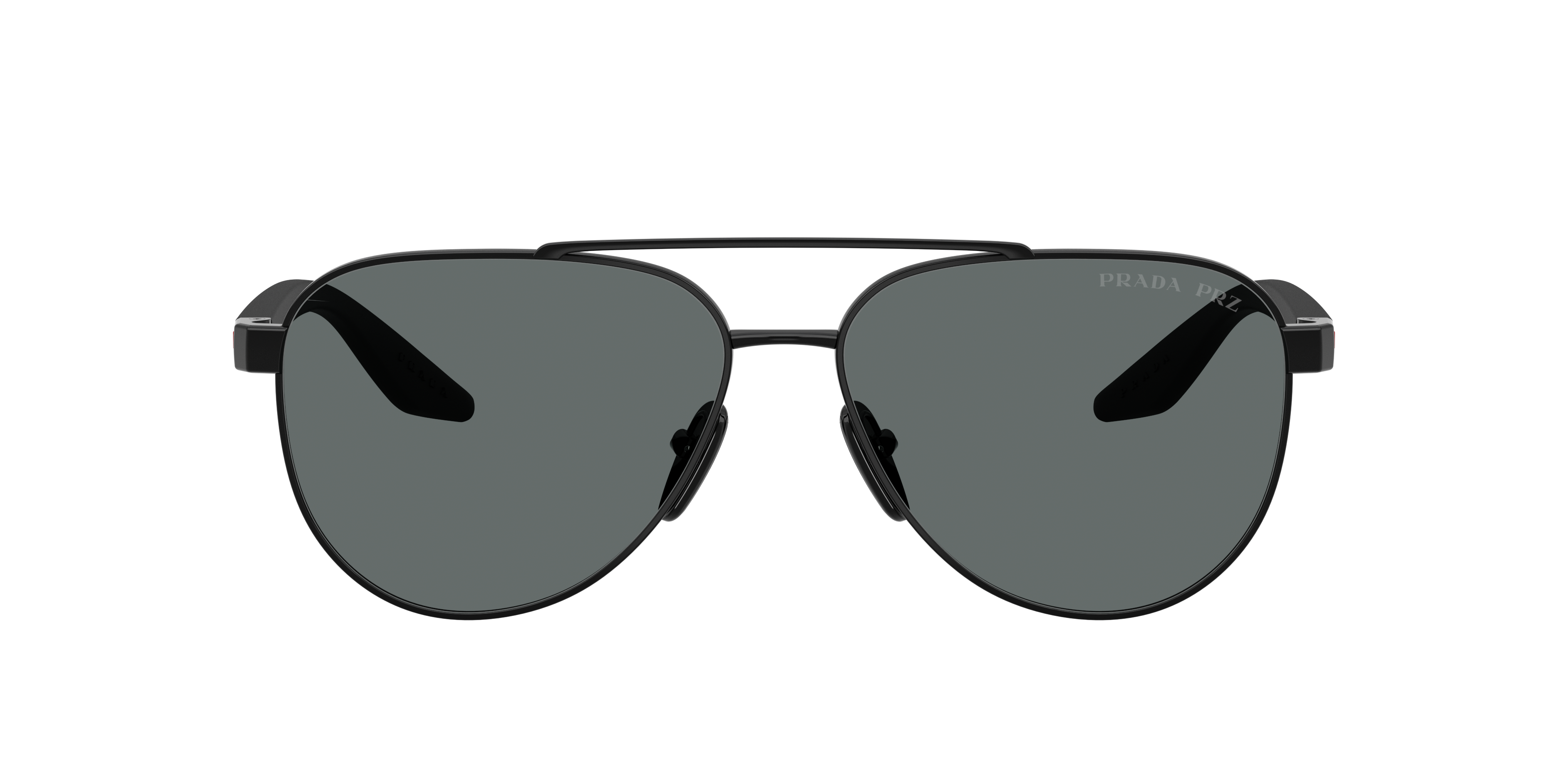 Prada Linea Rossa 58mm Polarized Pilot Sunglasses In Black