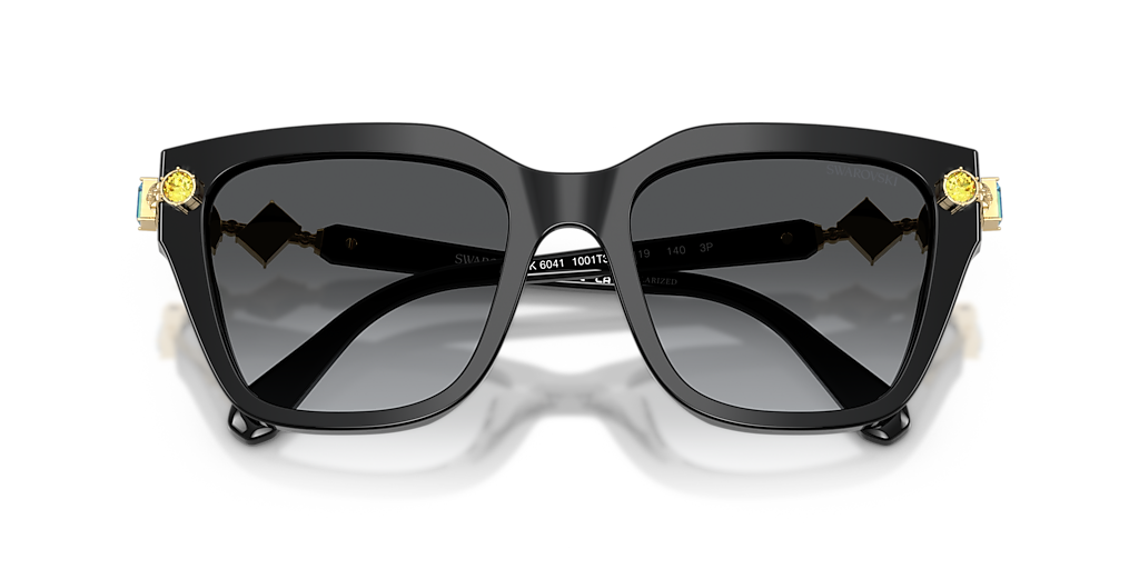 SWAROVSKI SK6041 Black - Women Sunglasses, Polar Grey Gradient Lens