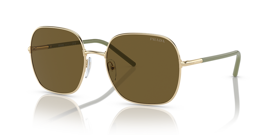 【PRADA】SPR 67X 09G-3D0 Prada PR 67XS XL (58 - 19) with Brown lenses and Gold frame
