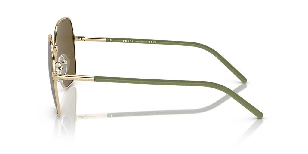 プラクルアン Prada PR 67XS XL (58 - 19) with Grey lenses and Gold frame