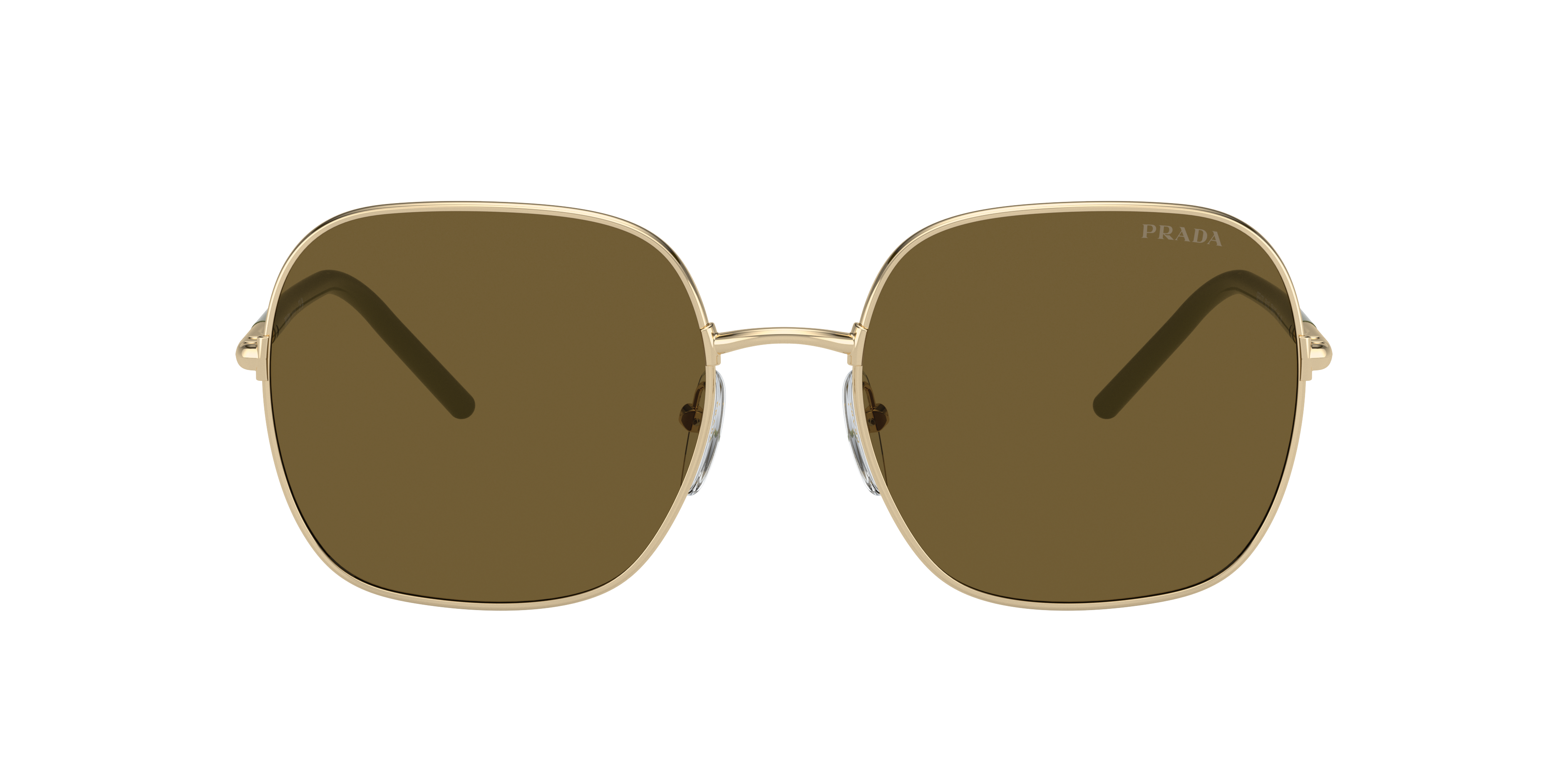 Prada Eyewear Gold Logo Sunglasses Prada