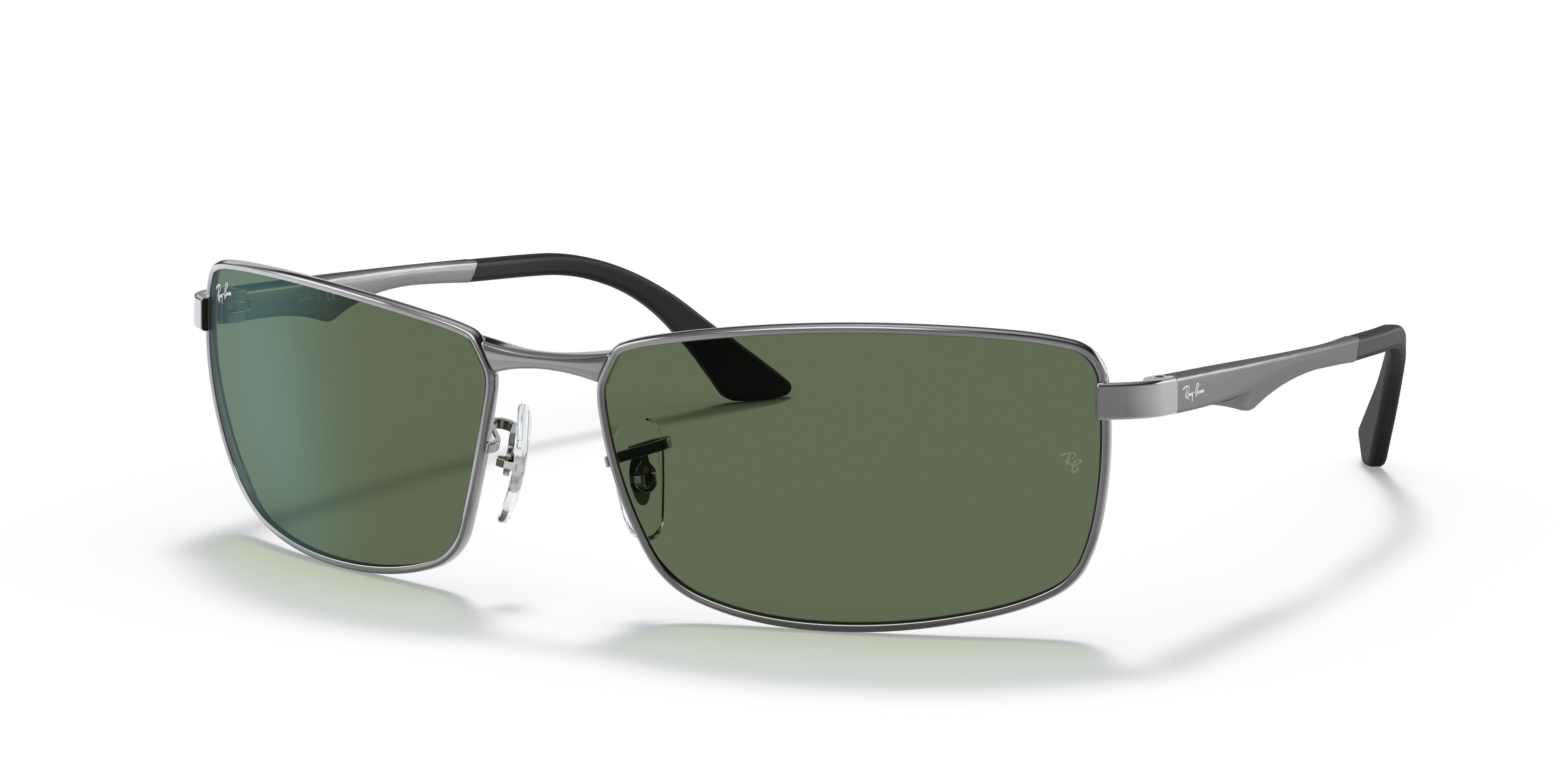 Ray-Ban RB3498 XXL (61 - 17) with Green lenses and Grey frame
