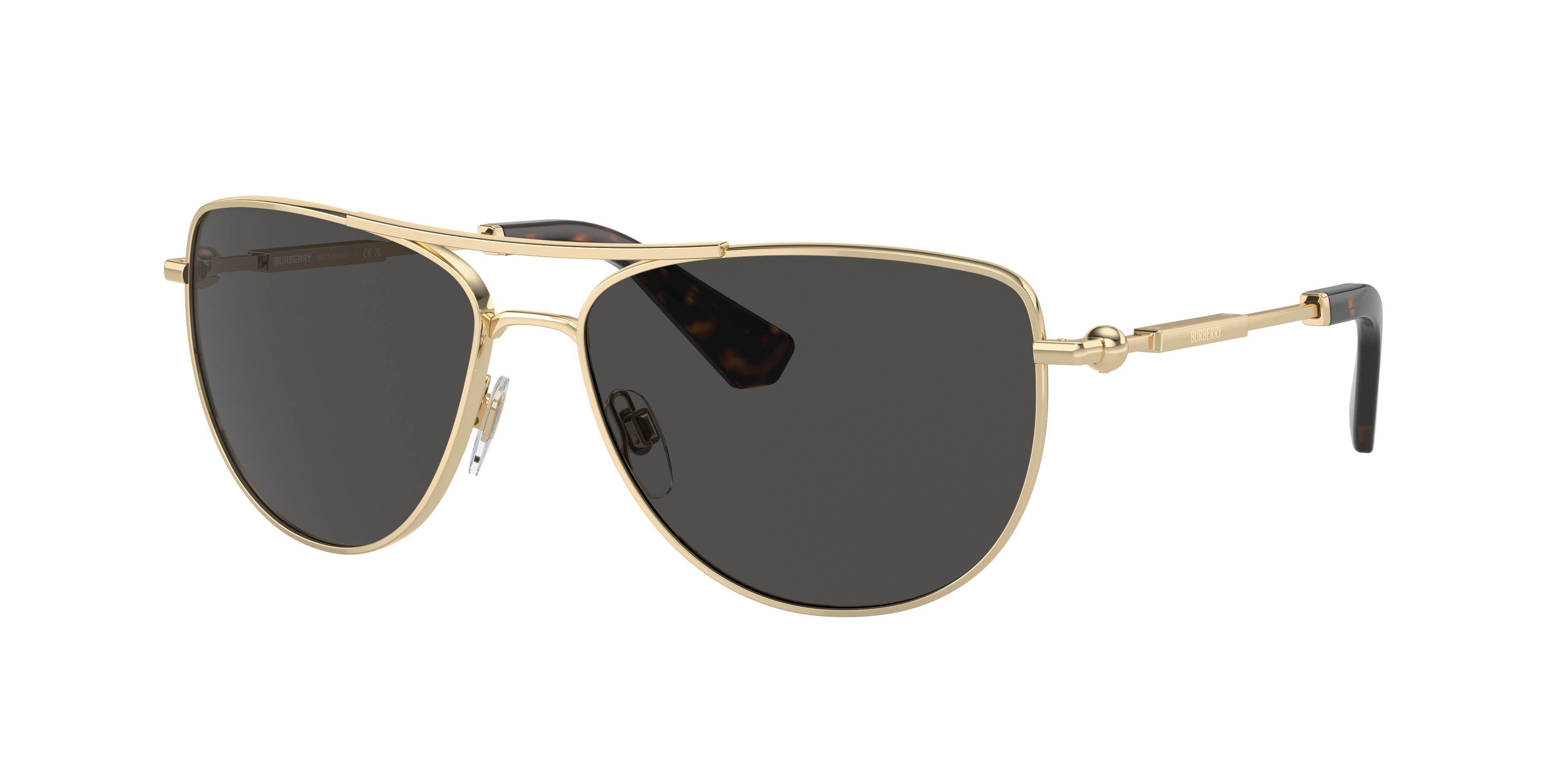Burberry Woman Sunglass BE3149 -  Frame color: Light Gold, Lens color: Dark Grey