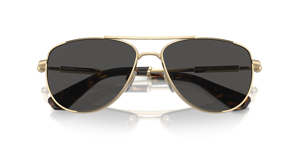 Burberry BE3149 XXL (60 - 15) with Grey lenses and Gold frame