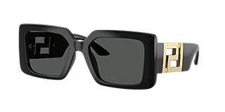 Versace VE4368 L (56 - 17) with Grey lenses and Black frame  display picture 1