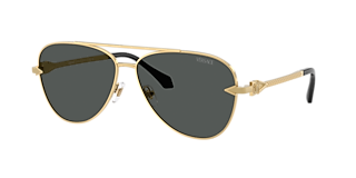 Versace VE2284 XXL (63 - 10) with Grey lenses and Gold frame