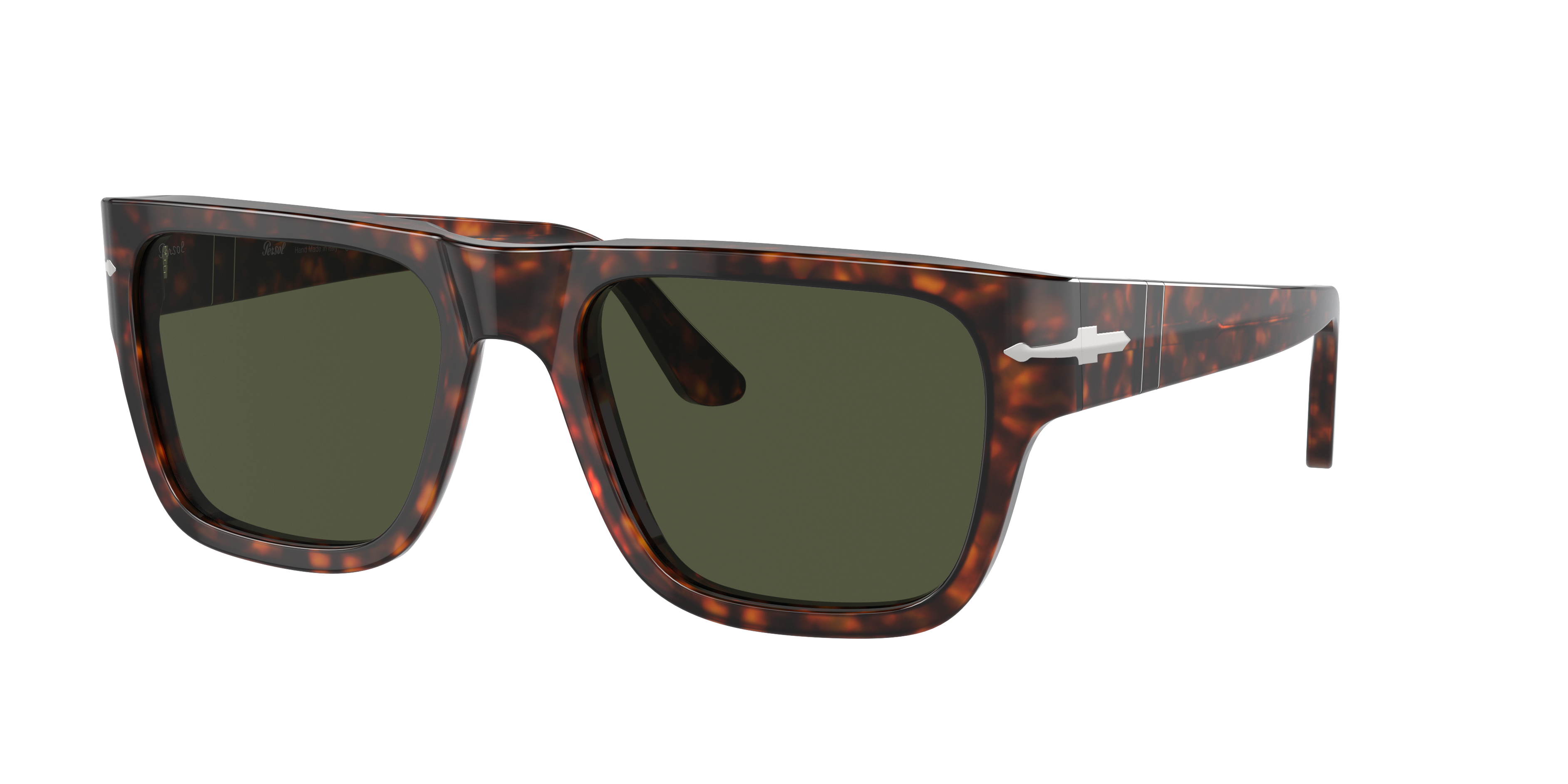 Persol Unisex Sunglass PO3348S -  Frame color: Havana, Lens color: Green