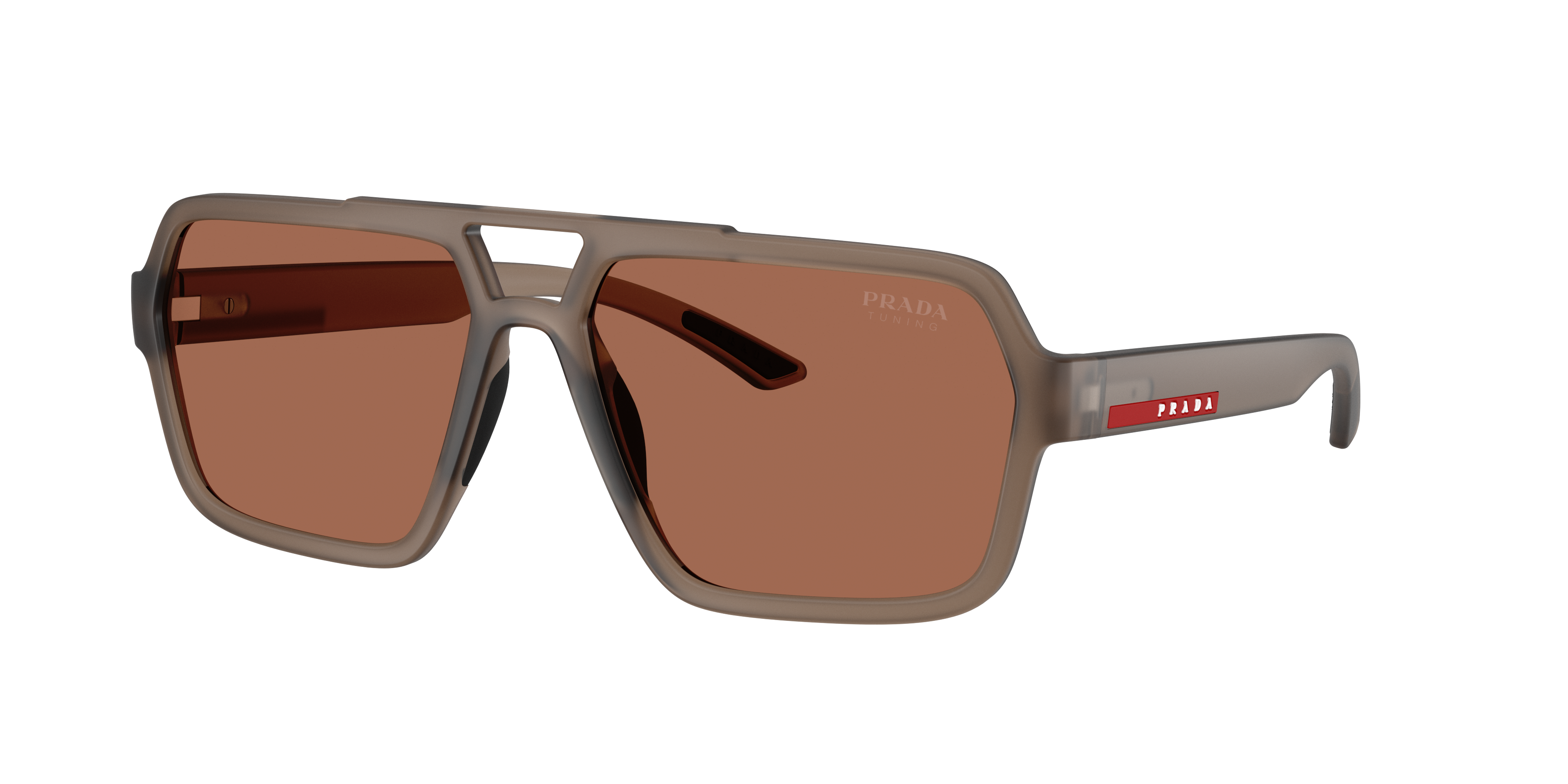 Prada Linea Rossa Man Sunglass PS A06S - Frame color: Transparent Brown, Lens color: Brown Tuning Prada Linea Rossa Man Sunglass PS A06S - Frame color: Transparent Brown, Lens color: Brown Tuning