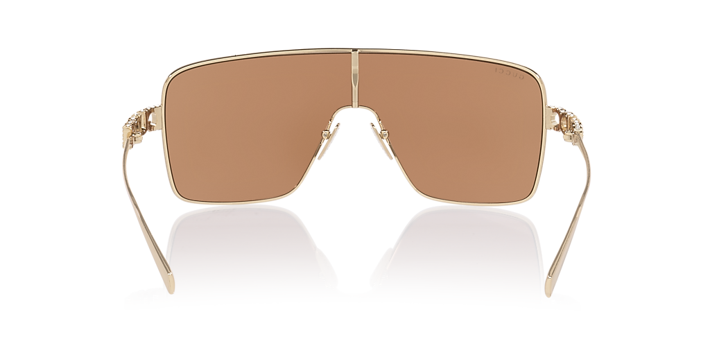 Gucci GG1936S XL (38 - 138) with Brown lenses and Gold frame