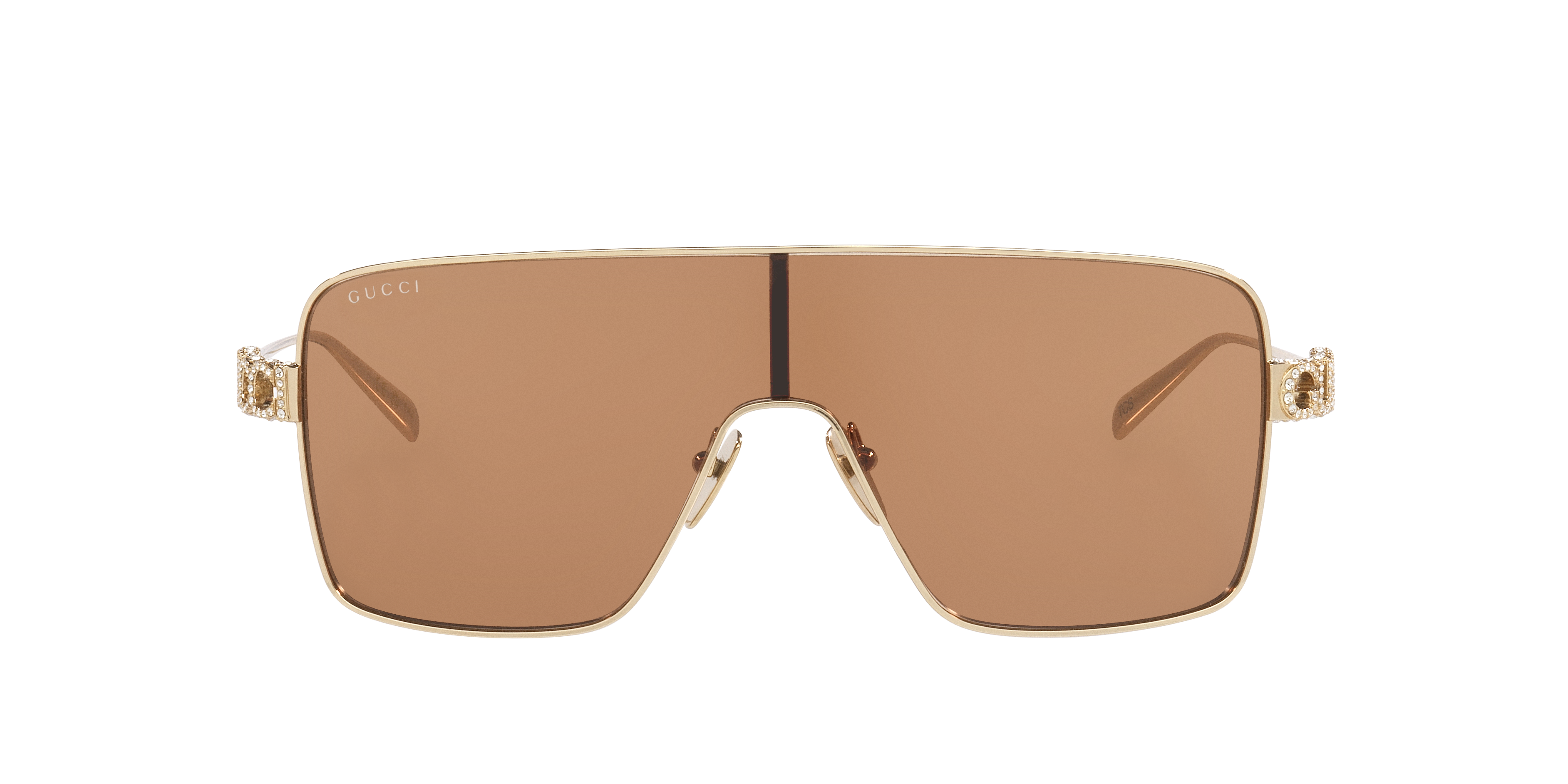 Gucci GG1936S XL (38 - 138) with Brown lenses and Gold frame