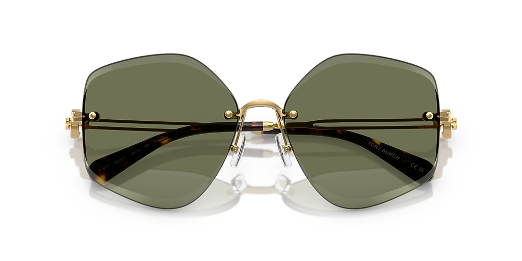 Tory Burch TY6111 L (58 - 16) with Green lenses and Gold  display picture 1