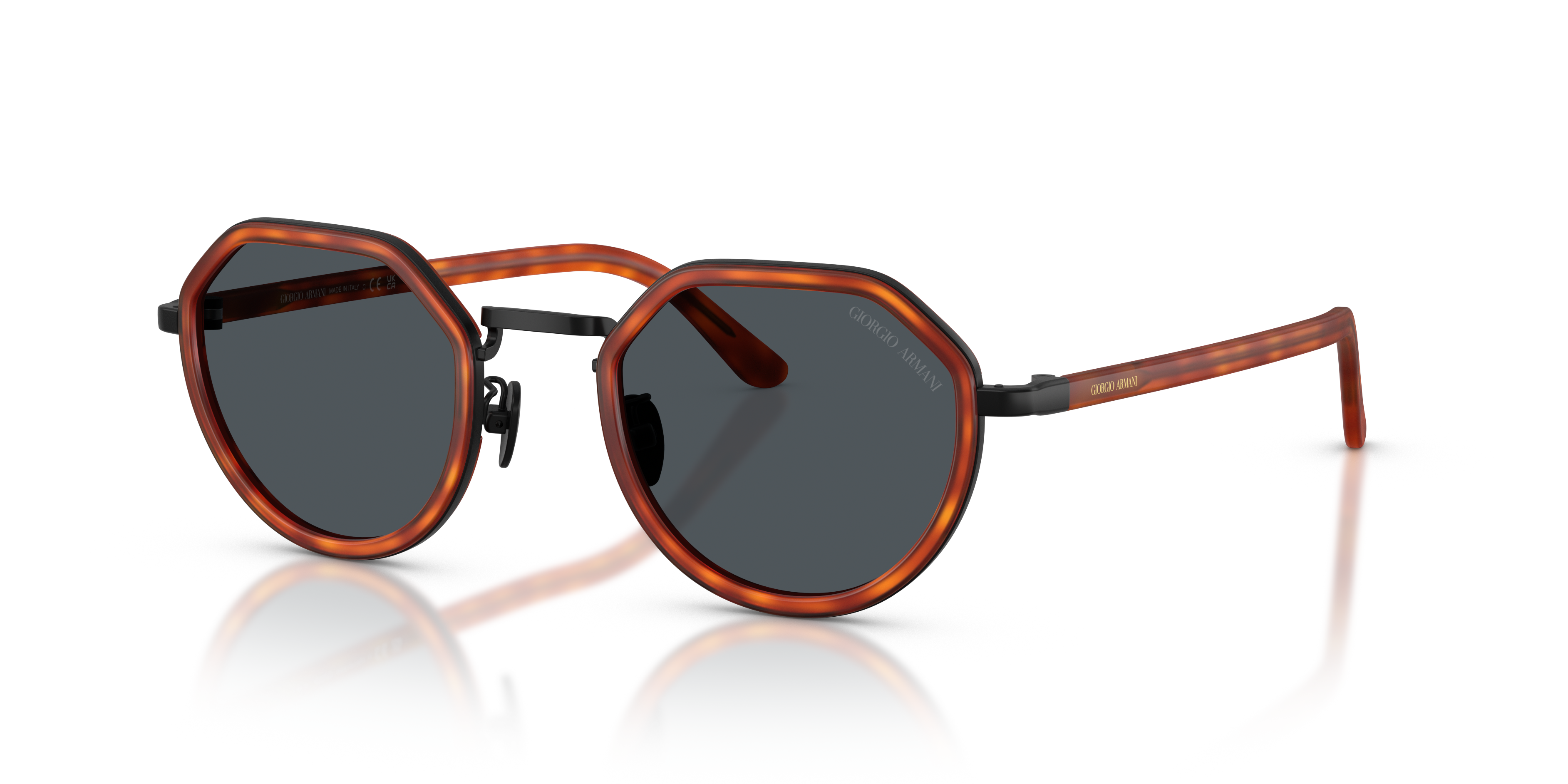 Giorgio Armani AR6181 M (48 - 23) with Blue lenses and Brown frame