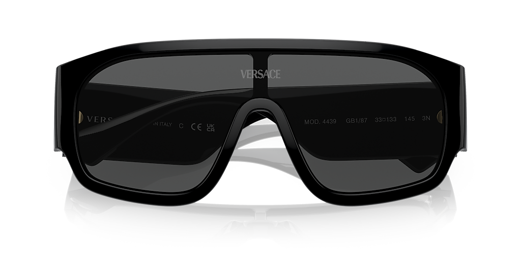 VERSACE VE4439 Black - Women Luxury Sunglasses, Dark Grey Lens