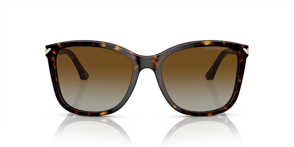 EMPORIO ARMANI EA4060 Shiny Havana - Women Sunglasses, Gradient Brown Polar Lens