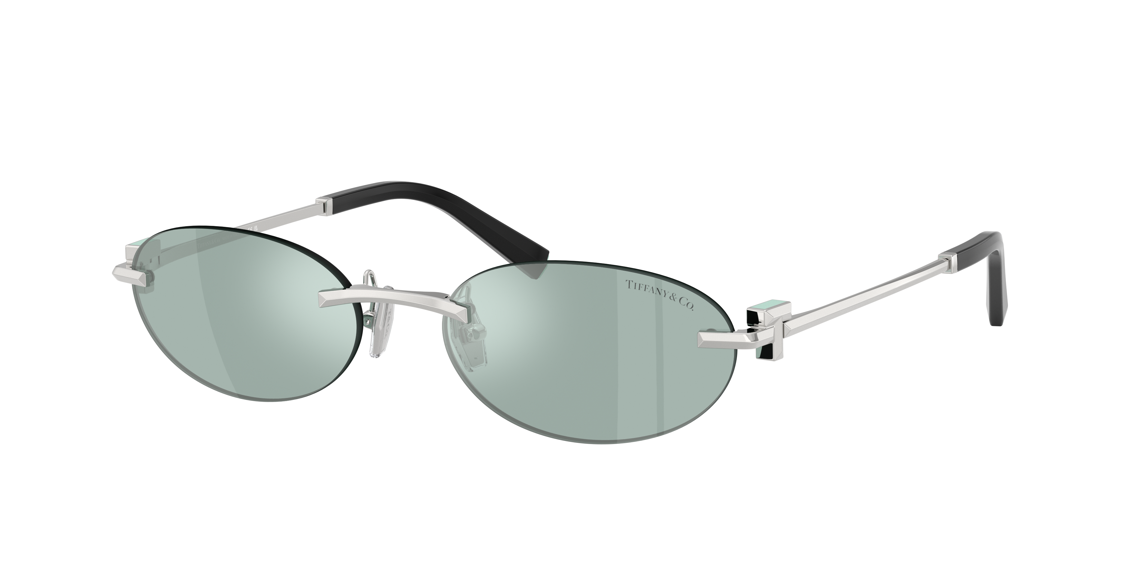 Tiffany & Co. Unisex Sunglass TF3119D -  Frame color: Silver, Lens color: Light Azure Mirror Silver