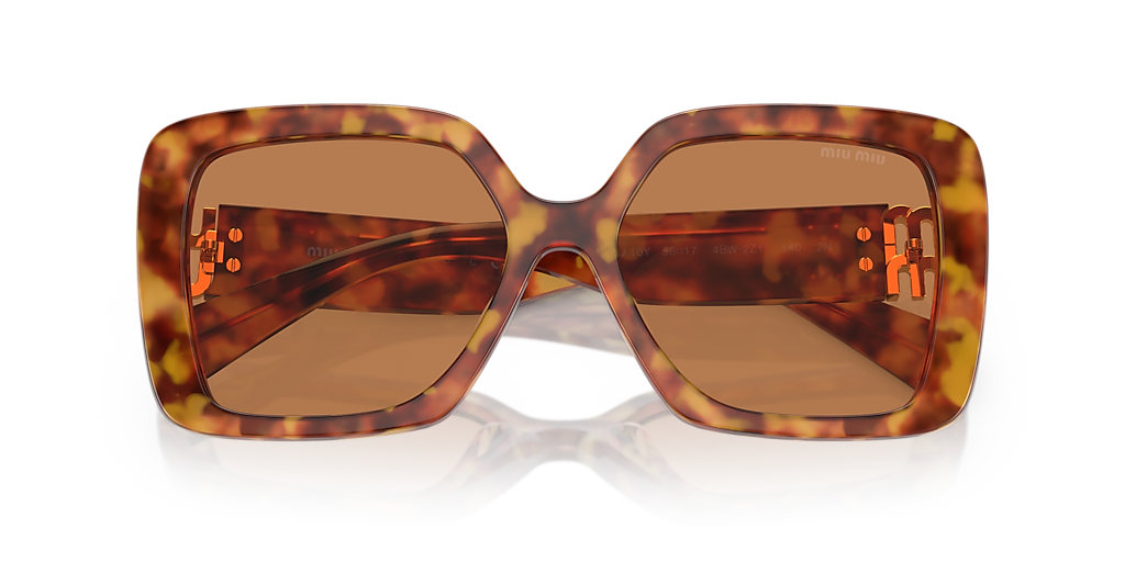 MIU MIU サングラス 0MU10YS 11M01T 56 CLEAR / BROWN Miu Miu MU 10YS M (56 - 17) with Brown lenses and Tortoise